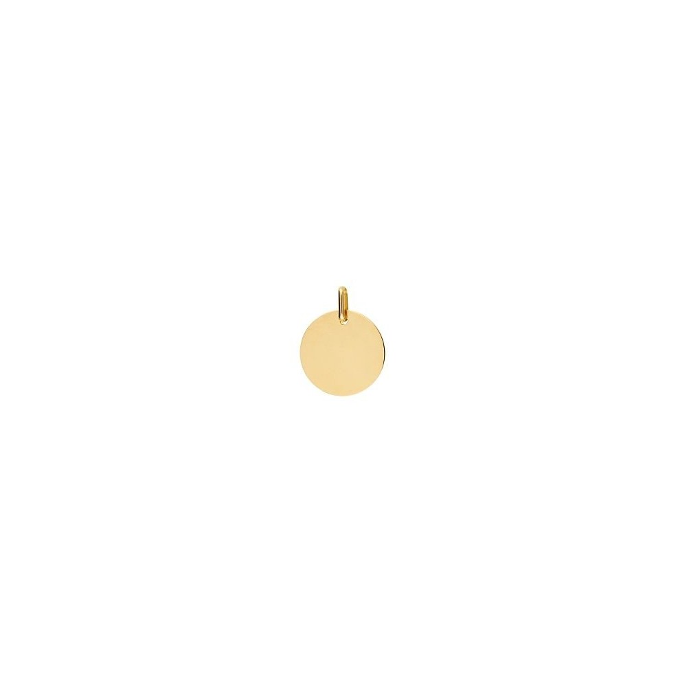 Médaille ronde or jaune 750 /°° diamètre 16 mm