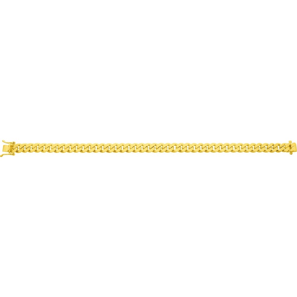 Bracelet or jaune 750 /°° mailles gourmette largeur 6 mm