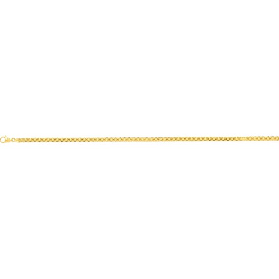 Bracelet or jaune 750 /°° mailles bismarck largeur 3,10 mm