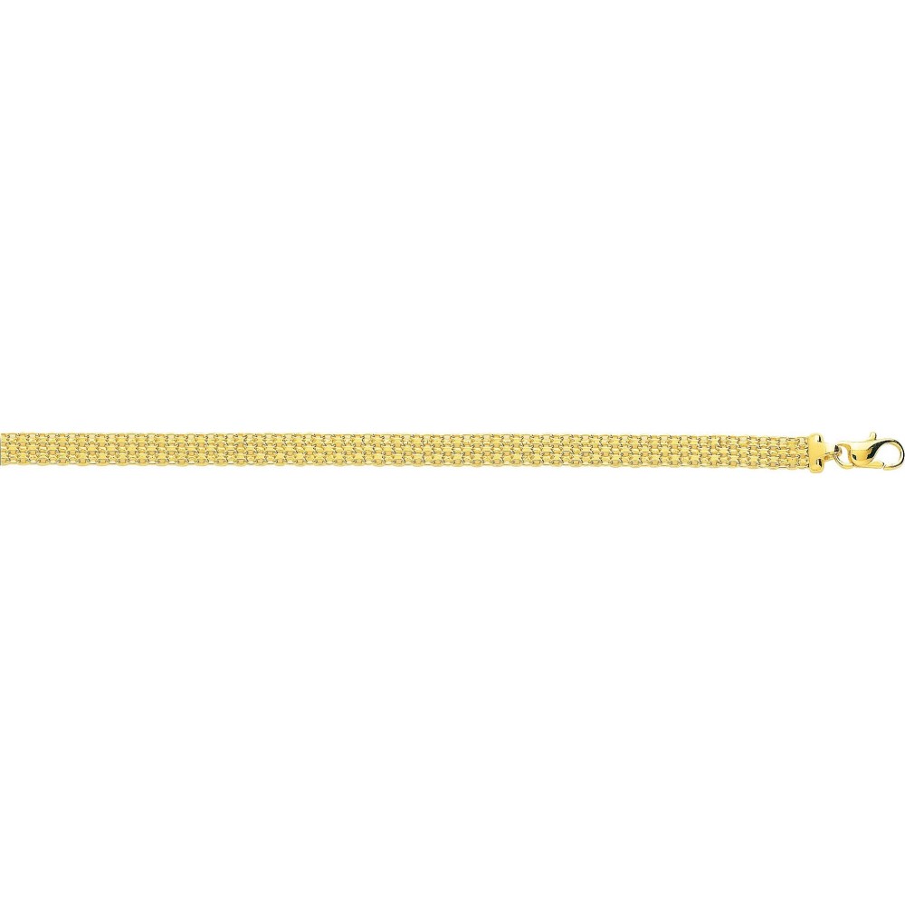 Bracelet BISMARCK or jaune 750 /°° mailles bismarck largeur 6 mm