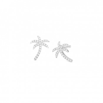 Boucles d'oreilles NOUSARA or blanc 750 /°° diamants 0,18 carat
