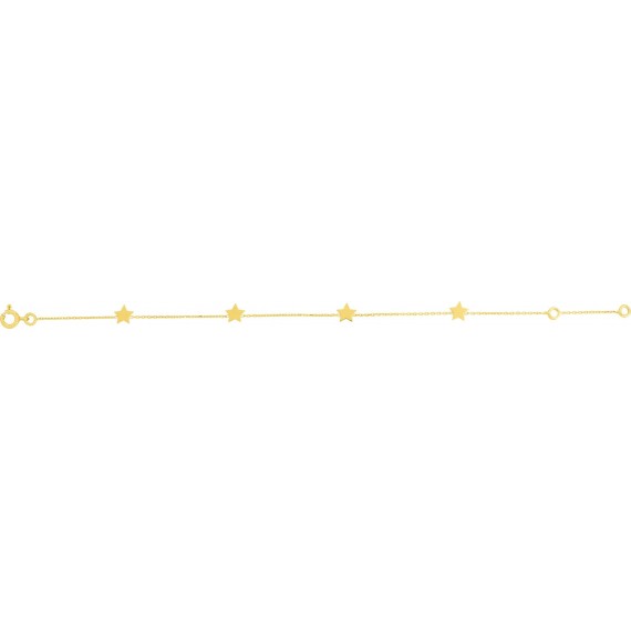 Bracelet VANILLA or jaune 750/°° motifs étoiles