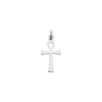 Croix égyptienne MYKERINOS or blanc 750 /°° dimensions 22 mm x 14 mm