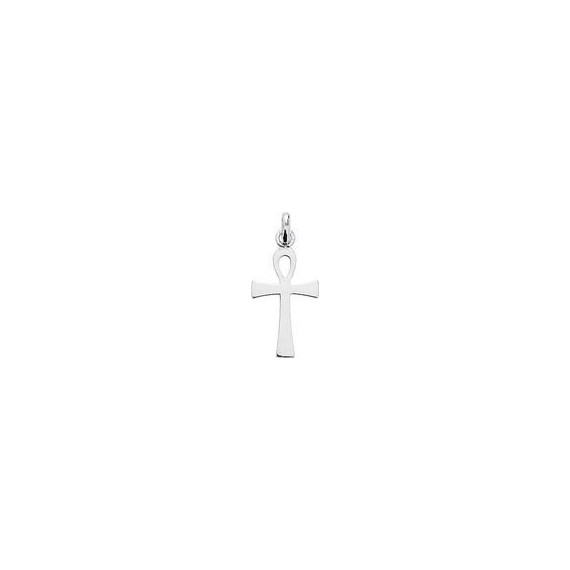 Croix égyptienne MYKERINOS or blanc 750 /°° dimensions 22 mm x 14 mm