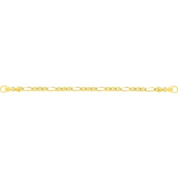 Bracelet PHIL or jaune 750 /°° mailles alternées bâton largeur 4,5 mm