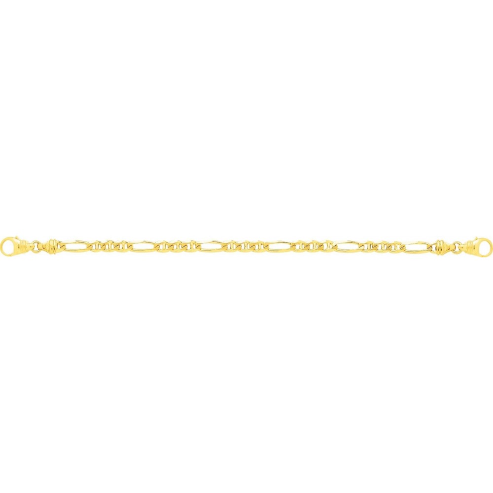 Bracelet PHIL or jaune 750 /°° mailles alternées bâton largeur 4,5 mm