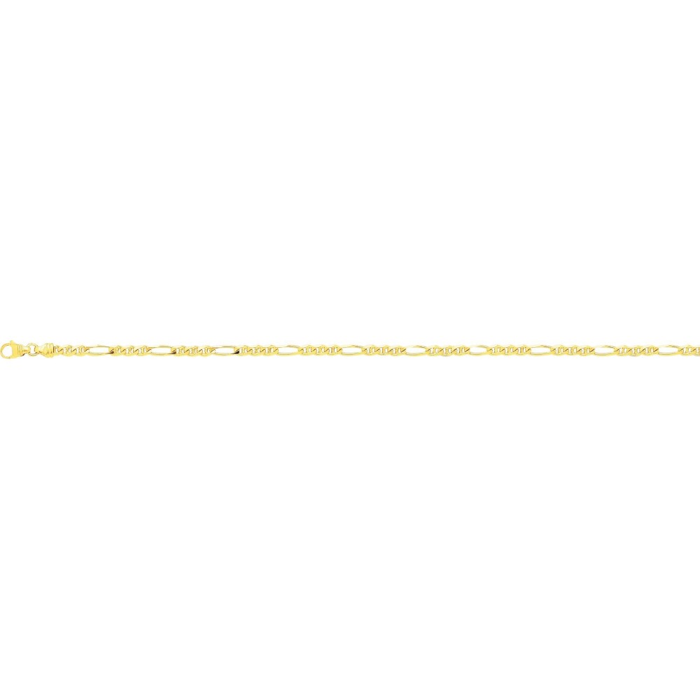Bracelet PHIL or jaune 750 /°° mailles alternées bâton largeur 4 mm