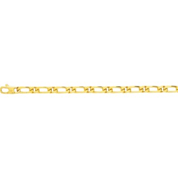 Bracelet PERSE or jaune 750 /°° mailles alternées 1+1 largeur 6 mm