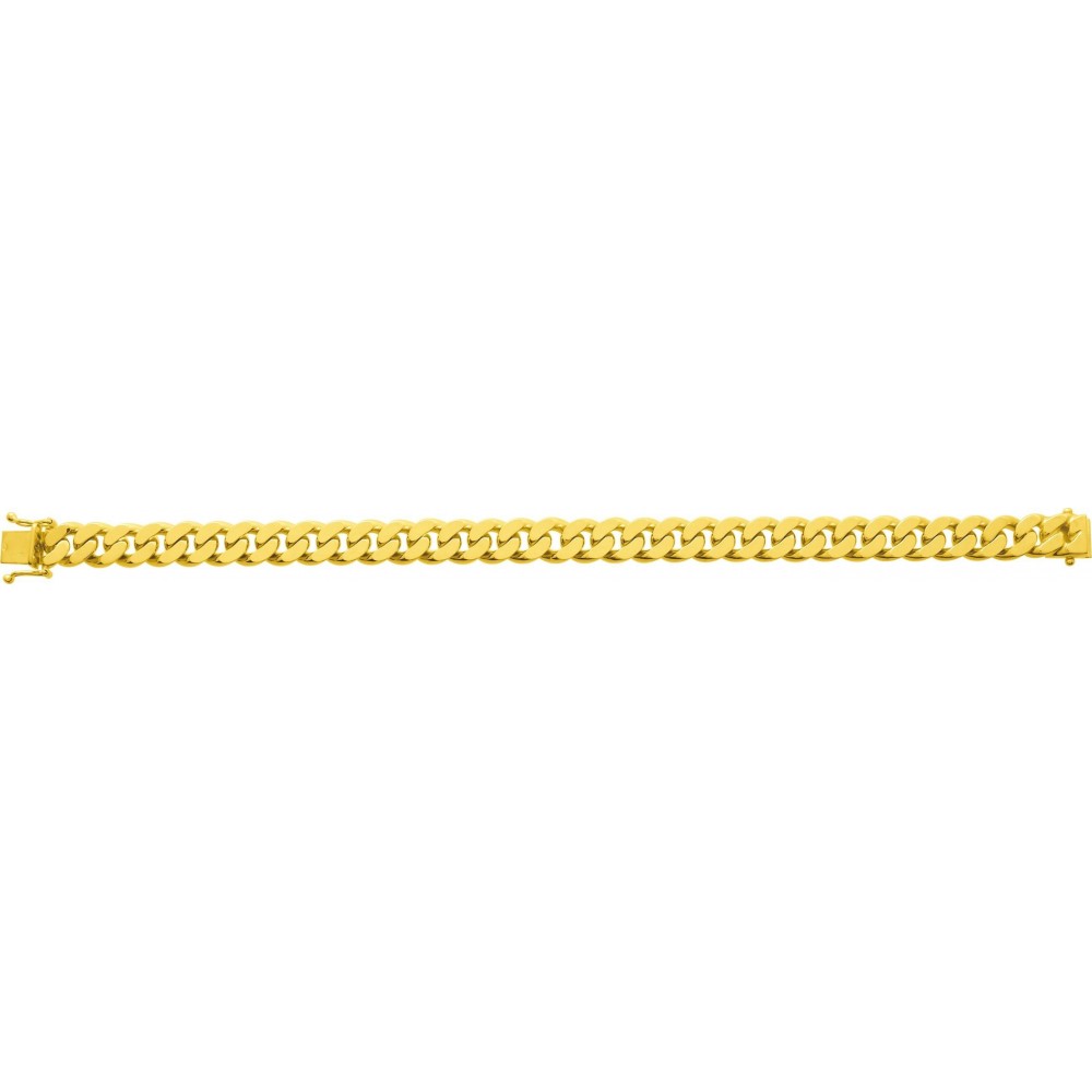 Bracelet EYMERIC or jaune 750 /°° mailles gourmette largeur 9 mm