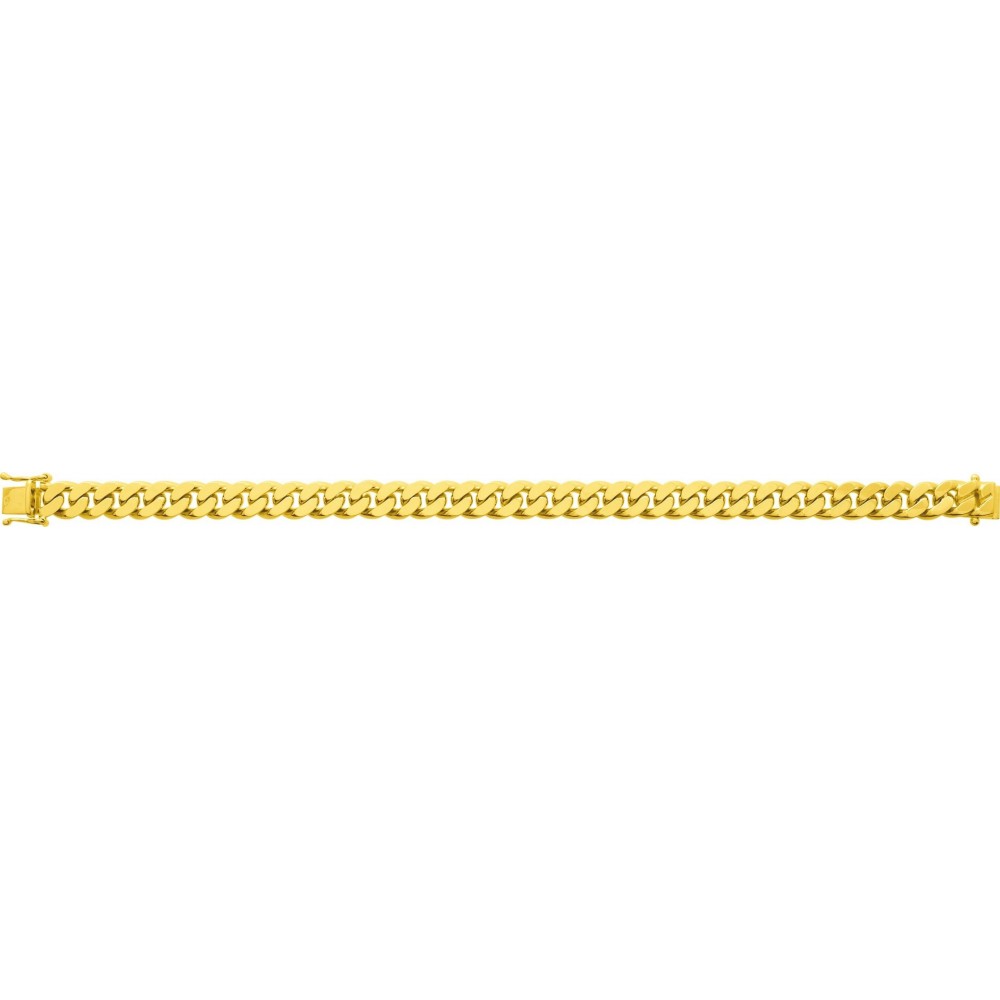 Bracelet EYMERIC  or jaune 750 /°° mailles gourmette largeur 8 mm