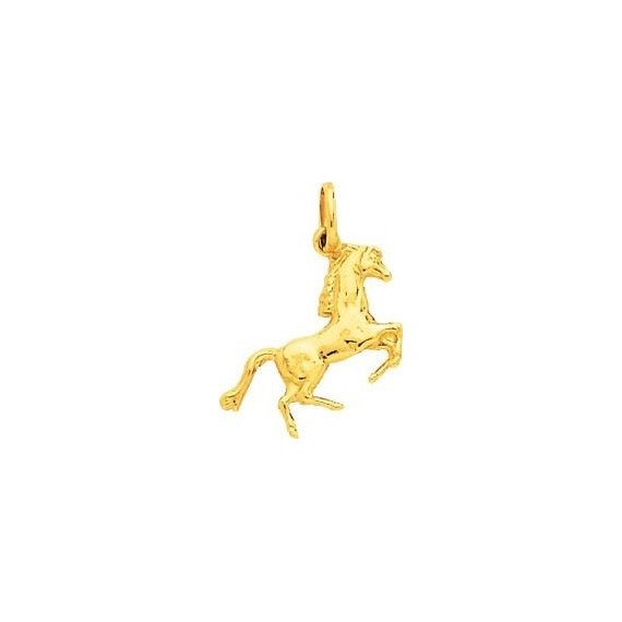 Pendentif JUMPER cheval or jaune 750 /°°