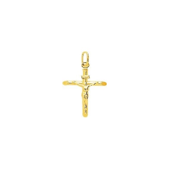 Croix Christ ENEE or jaune 750/°°