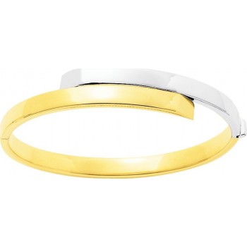 Bracelet BALLARO jonc or jaune or blanc  750/°° largeur 6 mm