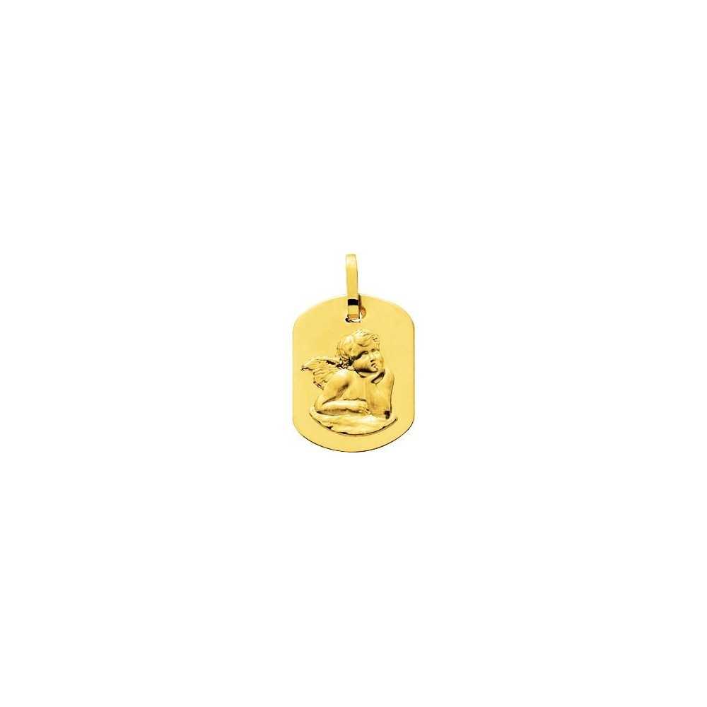 Médaille GILLES Ange or jaune 750 /°° dimensions 19 mm x 14 mm