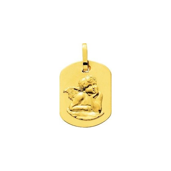 Médaille GILLES Ange or jaune 750 /°° dimensions 19 mm x 14 mm
