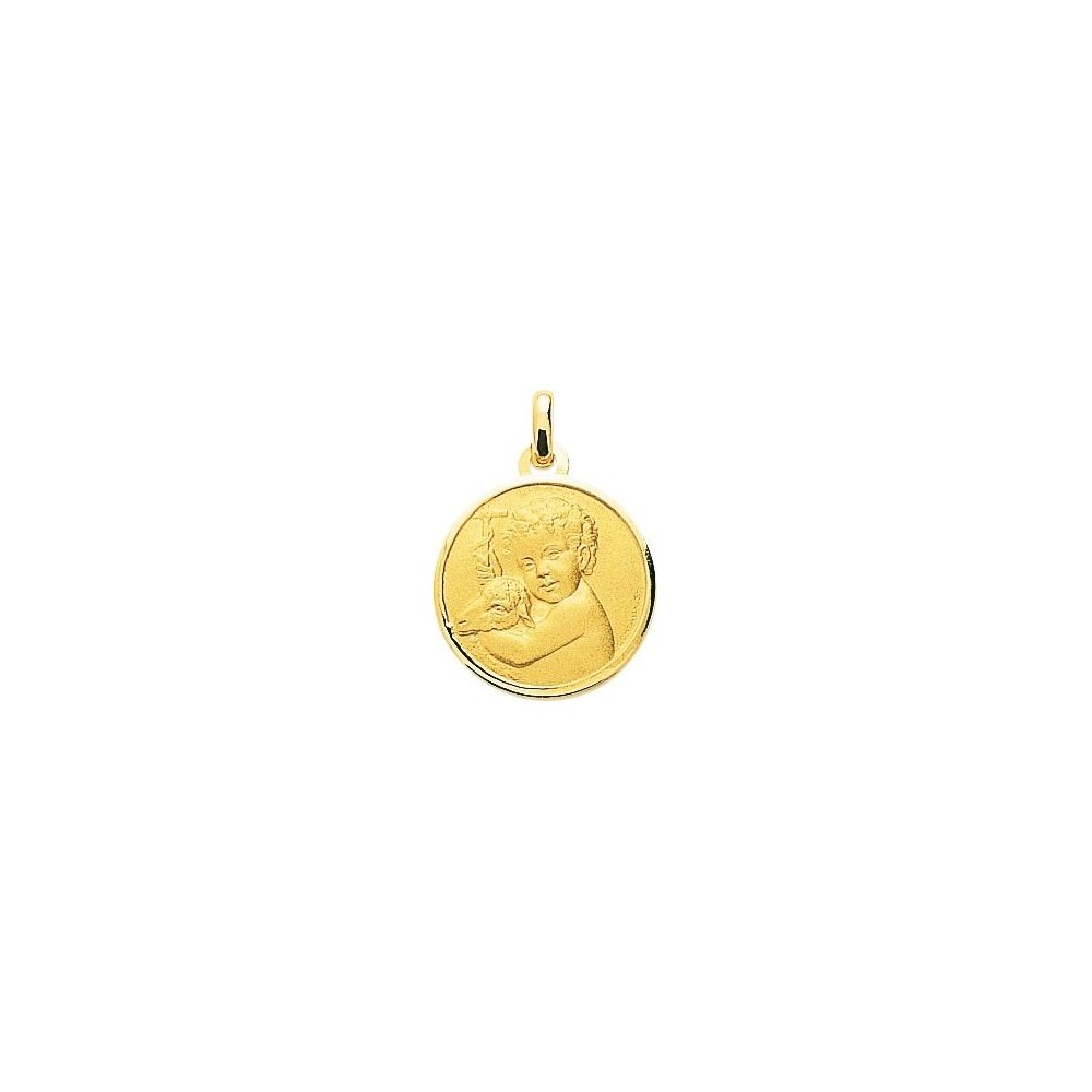 Médaille FRANCOIS Ange or jaune 750 /°° diamètre 17 mm