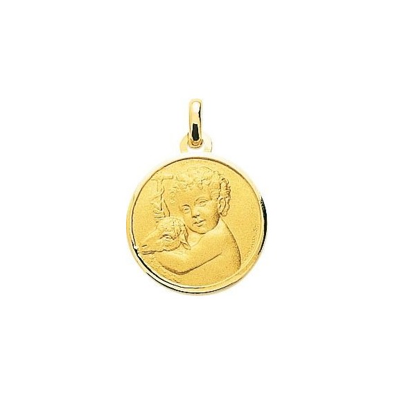 Médaille FRANCOIS Ange or jaune 750 /°° diamètre 17 mm
