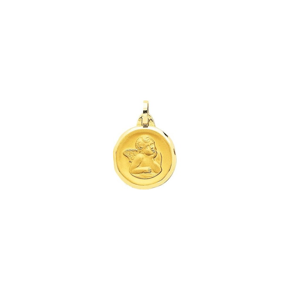 Médaille BLAISE Ange or jaune 750 /°° diamètre 18 mm