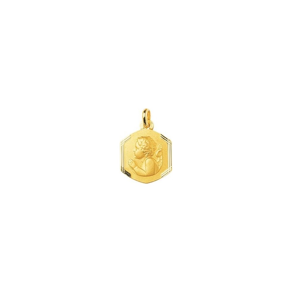 Médaille DANIEL Ange or jaune 750 /°° dimensions 21 mm x 15 mm