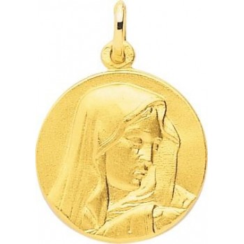 Médaille Vierge JOELLE  or jaune 750/°° diamètre 20 mm