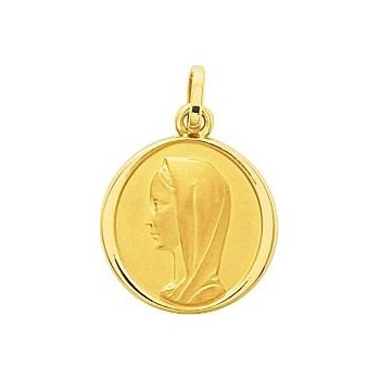 Médaille Vierge HERMIONE or jaune 750/°° diamètre 14 mm