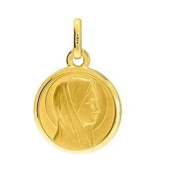 Médaille Vierge ALESSANDRA or jaune 750/°° diamètre 16 mm