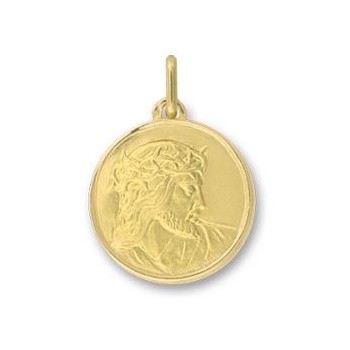 Médaille Christ ROLAND or jaune 750 /°° diamètre 18 mm