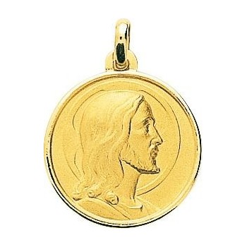 Médaille Christ ANTONIN or jaune 750 /°° diamètre 20 mm