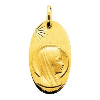 Médaille Vierge ISABELLE or jaune 750 /°° dimensions 26 mm x 13 mm
