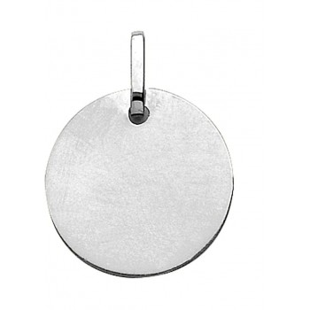 Médaille AMBRE or blanc 750 /°° jeton plané épais diamètre 18 mm