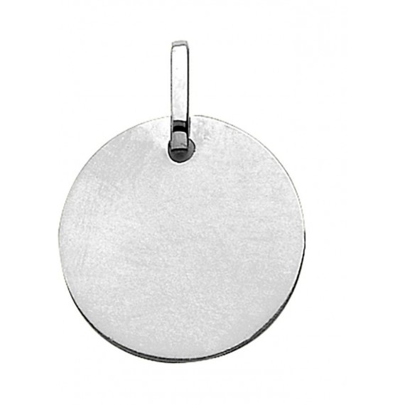Médaille AMBRE or blanc 750 /°° jeton plané épais diamètre 18 mm