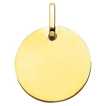 Médaille AMBRE or jaune 750 /°° jeton plané épais diamètre 18 mm