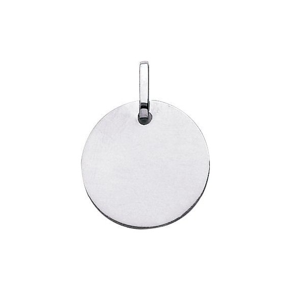 Médaille  AMBRE or blanc  750/°° diamètre 18 mm