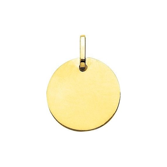 Médaille AMBRE or jaune 750/°°  diamètre 18 mm