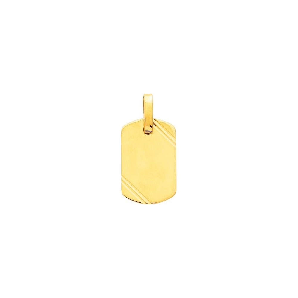 Pendentif or jaune CARTHAGE or jaune 750 /°° dimensions 25 mm x 16 mm