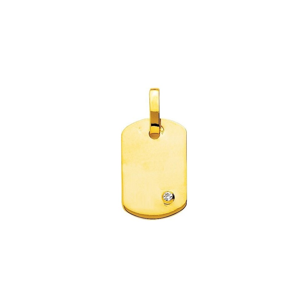 Pendentif SPARTE or jaune dimensions 24 mm x 15 mm