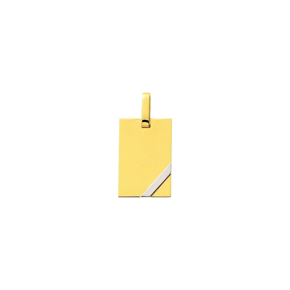 Pendentif HANNIBAL or jaune or blanc 750 /°° dimensions 23 mm x 15 mm