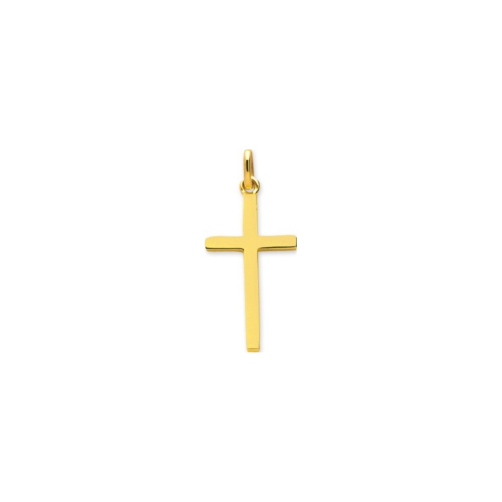 Croix ELEGANCE or jaune 750 /°°  dimensions 21 mm x 12 mm,