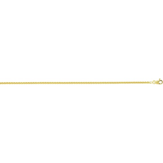 Bracelet SPIGOLA  or jaune 750 /°° mailles spiga diamètre 2 mm