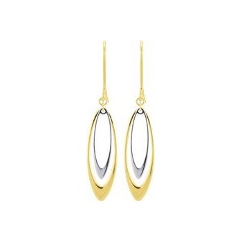 Boucles d'oreilles SAVANNAH  pendants or jaune or blanc 750 /°°