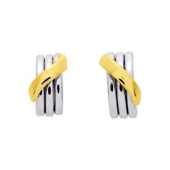 Boucles d'oreilles APPOLLINE  or jaune or blanc 750 /°°