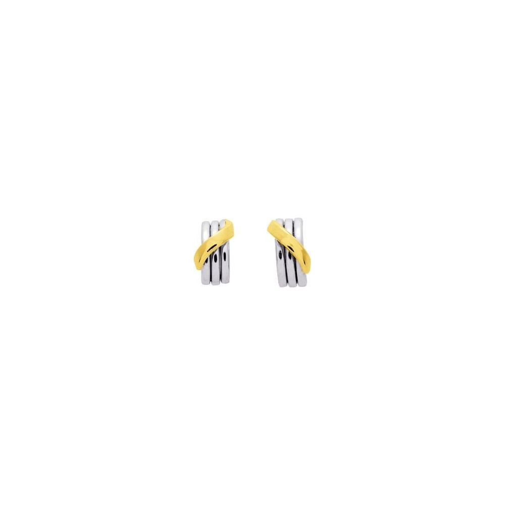 Boucles d'oreilles APPOLLINE  or jaune or blanc 750 /°°