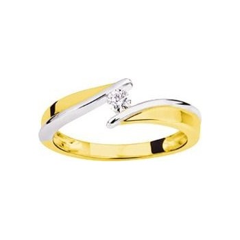Bague REVERIE or jaune  or blanc 750 /°° diamant 0.10 carat