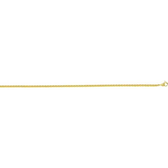Bracelet SPIGOLA  or jaune 750 /°° mailles spiga diamètre 2,4 mm