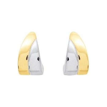 Boucles d'oreilles EMMANUELLE  or jaune or blanc 750 /°°