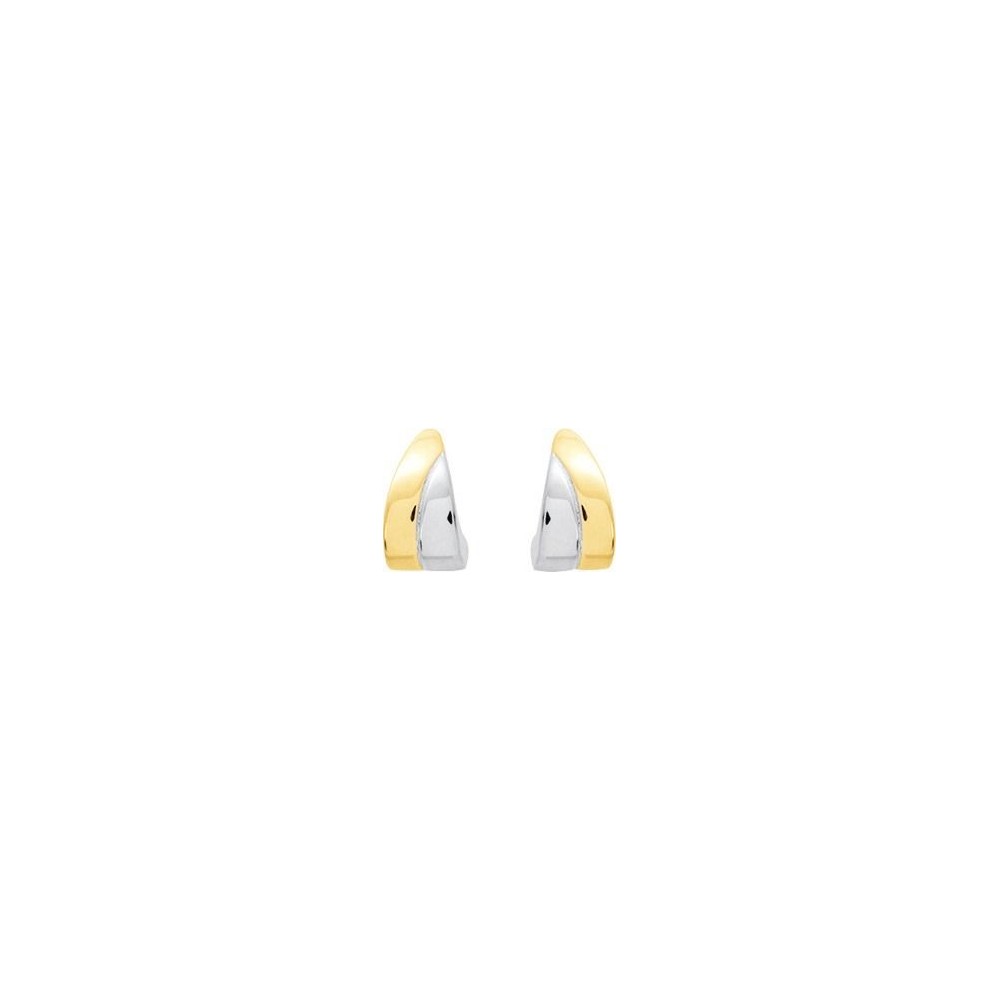 Boucles d'oreilles EMMANUELLE  or jaune or blanc 750 /°°