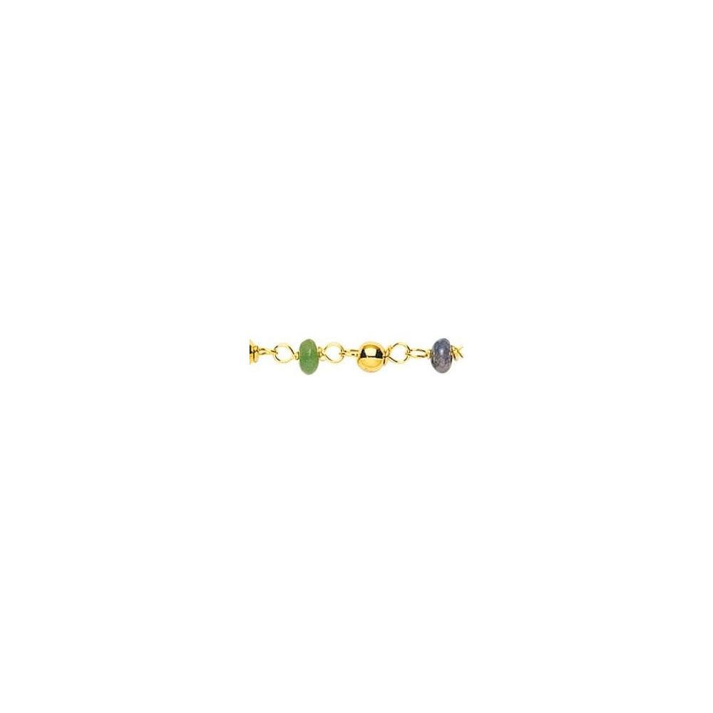 Bracelet SALOME or jaune 750 /°° saphirs rubis émeraudes