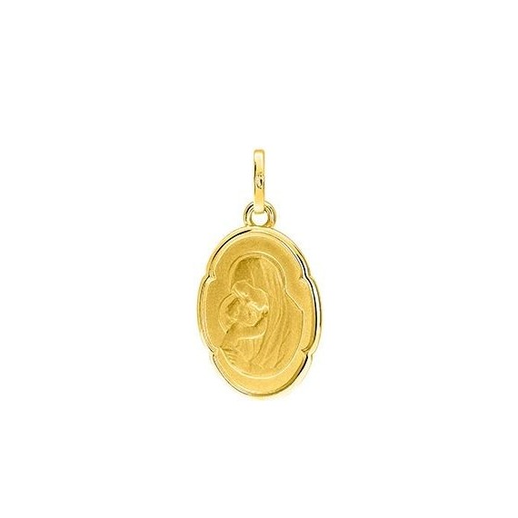 Médaille Vierge SABINE or jaune 750 /°° dimensions 22 mm x 12 mm