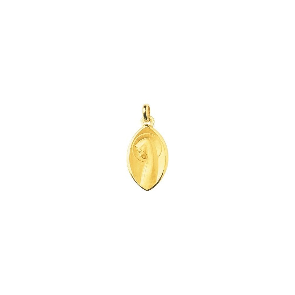 Médaille Vierge EDITH or jaune 750 /°° dimensions 25 mm x 12 mm
