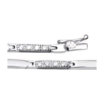 Bracelet ANDRIA or blanc 750 /°° diamants 0.21 carat